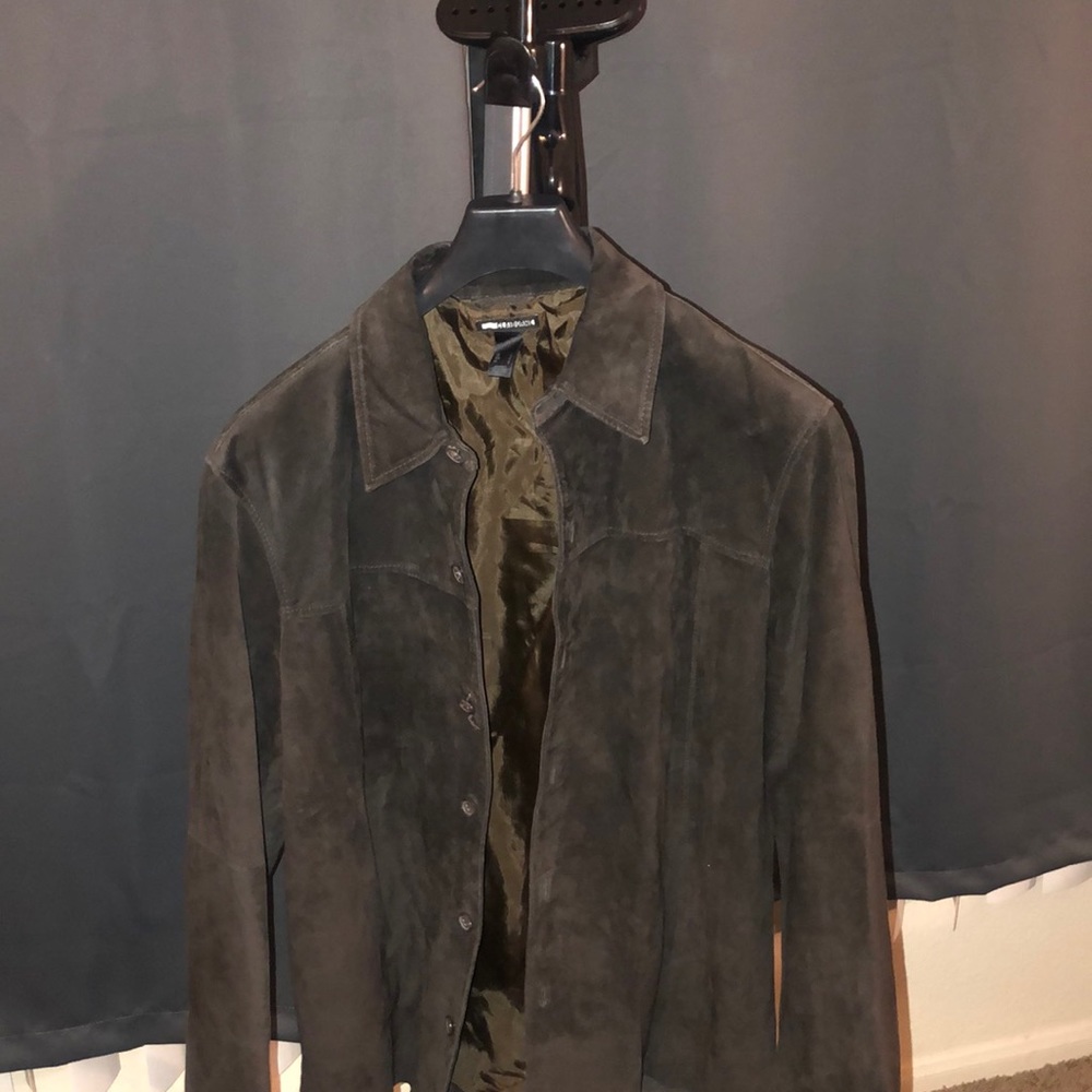 Beautiful dark brown leather jacket/blazer